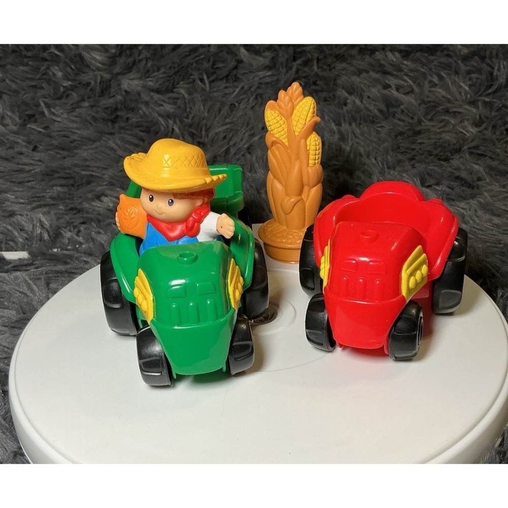 Fisher Price Little People Farmer and tractor Lot Of 5